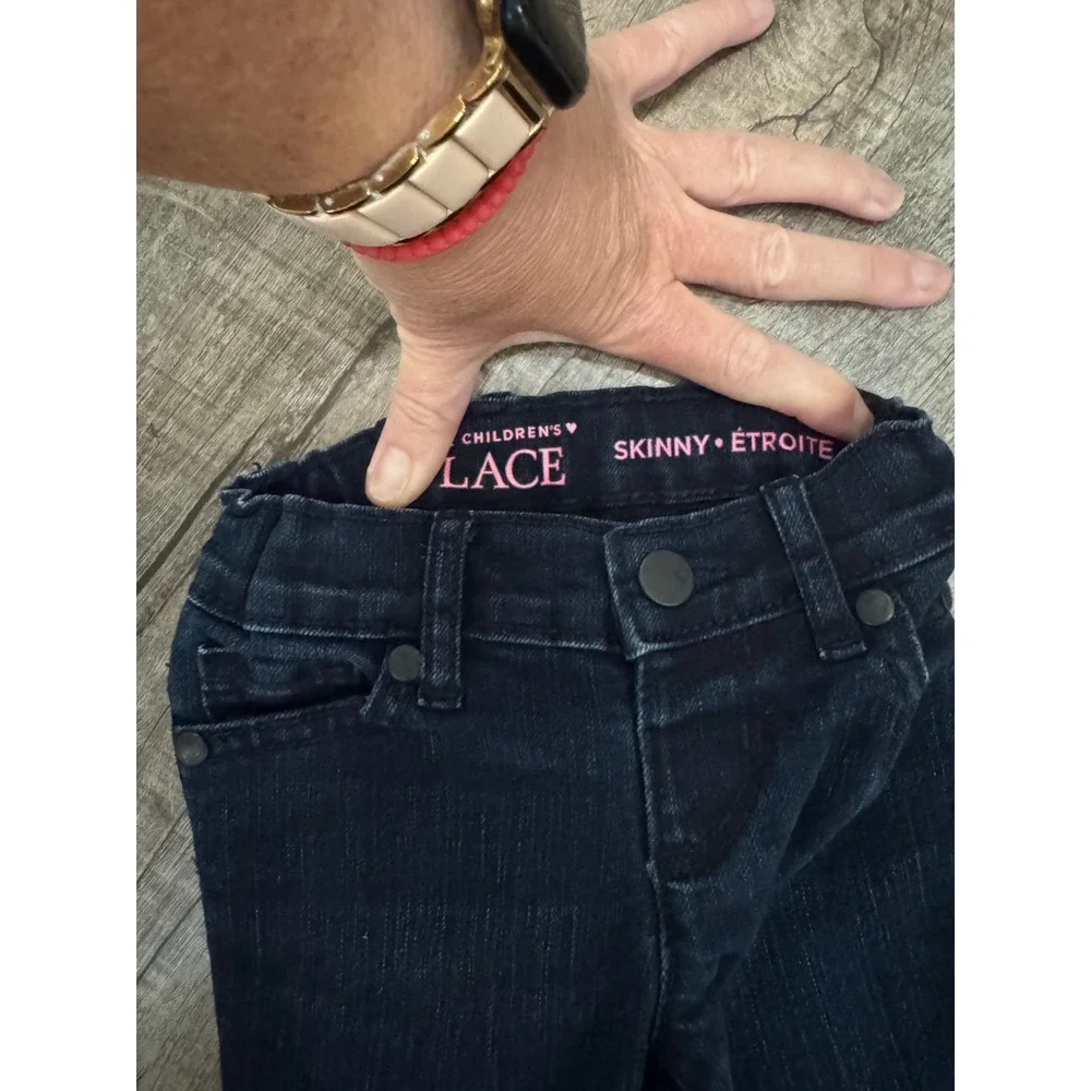The Childrens Place Kids Skinny Jeans Dark Wash Adjustable Waist 9-12M‎